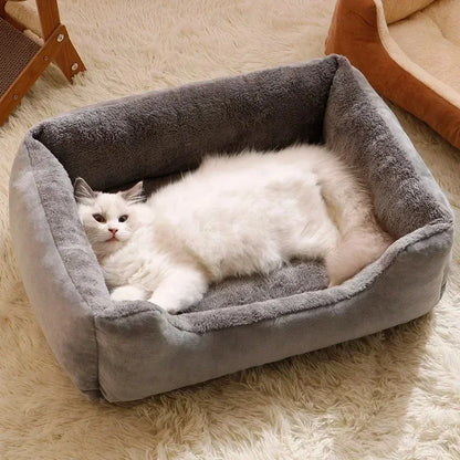 Winter Katzenbett & Hundematte – Weiches Schlafkissen für Katzen, Welpen & kleine Hunde