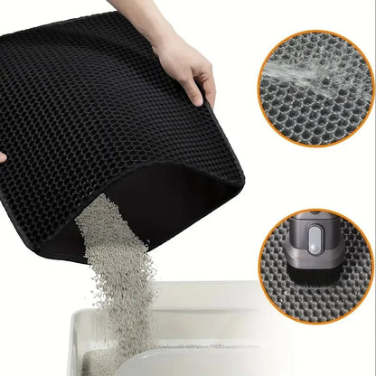 Extra große, doppellagige Katzenstreu-Matte – auslaufsicher, langlebig und leicht zu reinigen, ideal für Katzentoiletten