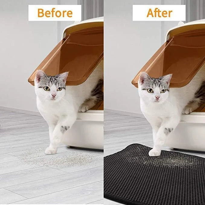 Extra große, doppellagige Katzenstreu-Matte – auslaufsicher, langlebig und leicht zu reinigen, ideal für Katzentoiletten