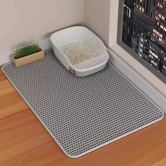Extra große, doppellagige Katzenstreu-Matte – auslaufsicher, langlebig und leicht zu reinigen, ideal für Katzentoiletten