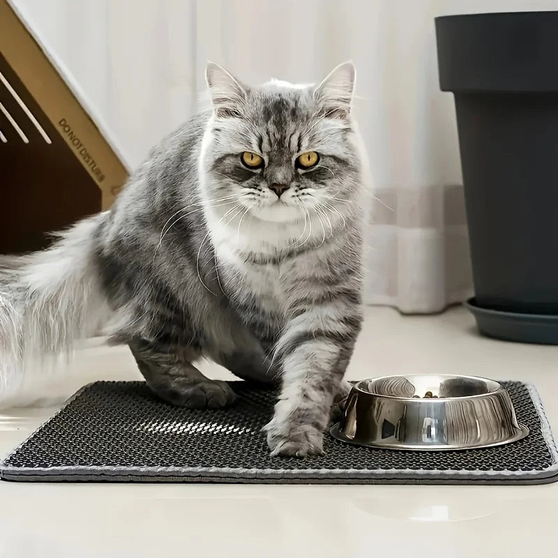 Extra große, doppellagige Katzenstreu-Matte – auslaufsicher, langlebig und leicht zu reinigen, ideal für Katzentoiletten