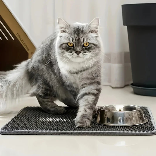 Extra große, doppellagige Katzenstreu-Matte – auslaufsicher, langlebig und leicht zu reinigen, ideal für Katzentoiletten