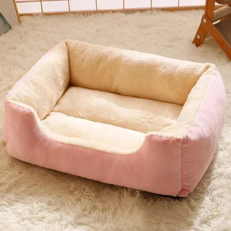 Winter Katzenbett & Hundematte – Weiches Schlafkissen für Katzen, Welpen & kleine Hunde