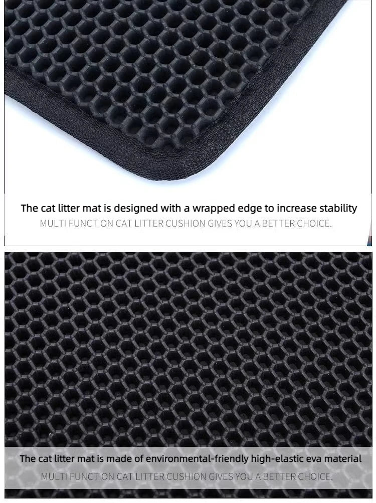 Extra große, doppellagige Katzenstreu-Matte – auslaufsicher, langlebig und leicht zu reinigen, ideal für Katzentoiletten