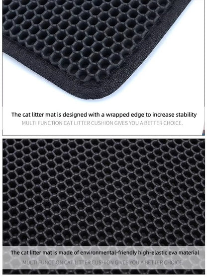 Extra große, doppellagige Katzenstreu-Matte – auslaufsicher, langlebig und leicht zu reinigen, ideal für Katzentoiletten