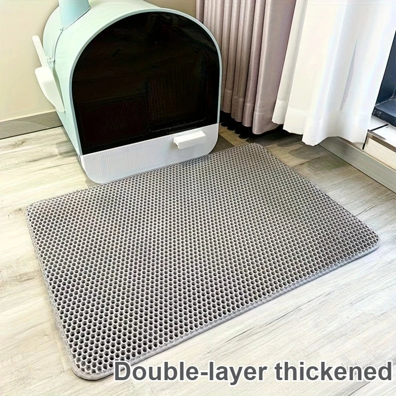 Extra große, doppellagige Katzenstreu-Matte – auslaufsicher, langlebig und leicht zu reinigen, ideal für Katzentoiletten